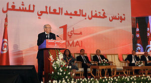Beji Caid Essebsi à la célébration du 1er Mai