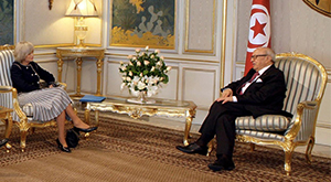 Caid Essebsi et Elisabeth Guigou