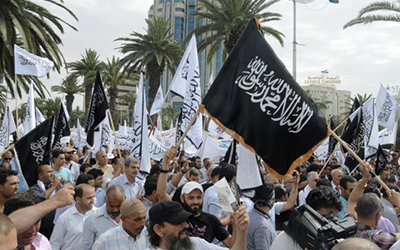 Manifestation de salafistes à Tunis.