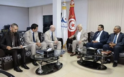 Rached Ghannouchi et la délégation US