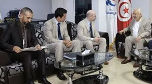 Rached Ghannouchi et la délégation américaine