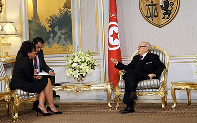 Beji Caid Essebsi reçoit Penny Pritzker