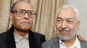 Moncef Marzouki Rached Ghannouchi