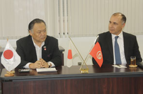 Jamel Gamra le Ministre du tourisme de la tunisie au salon mondial du tourisme (JATA Travel) qui se tient au Japon