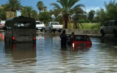 Tunisie : Photos routes inondées par la pluies à Tunis