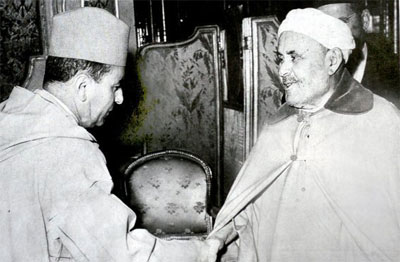 Abdelkrim Khattabi et Mohamed V.