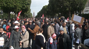 Manifestation à Tunis Tunisie