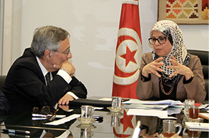 Amel Azzouz et Franco Bassanini