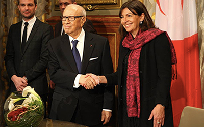 Caid Essebi et Anne Hidalgo