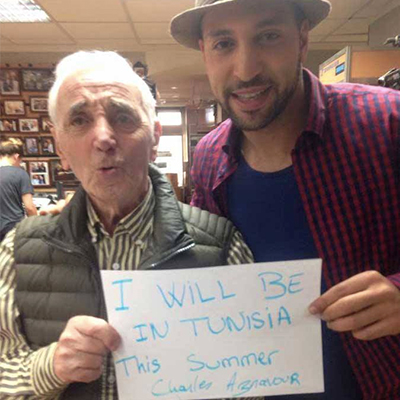 Charles Aznavour et Nidhal Saad