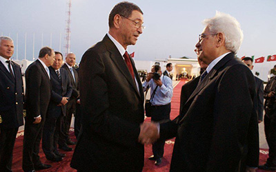 Essid accueille Mattarella à Tunis-Carthage