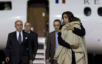 Meriam Rhaiem et Bernard Cazeneuve