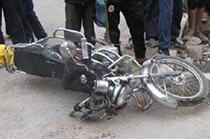 Moto accidentée