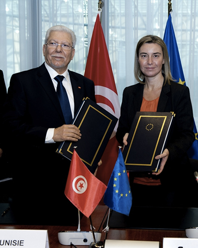 Taieb Baccouche et Mogherini