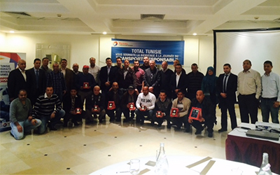 Les transporteurs de Total en formation