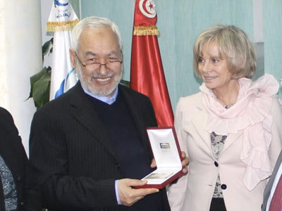Rached Ghannouchi Elisabeth Guigou