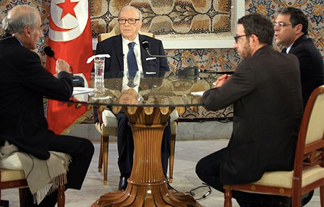 Caid Essebsi Entretien avec Europe1 Banniere