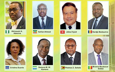 Candidats à la présidence de la BAD.