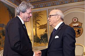 Gentilloni reçu par Caid Essebsi