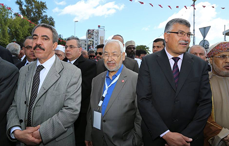 Ghannouchi à la marche antiterroriste 