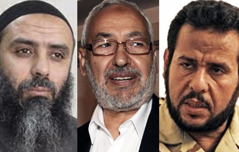 Abou Iyadh Rached Ghannouchi et Abdelhakim Belhaj 