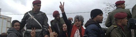 Obsèques Chokri Belaid - Bassma Belaïd 