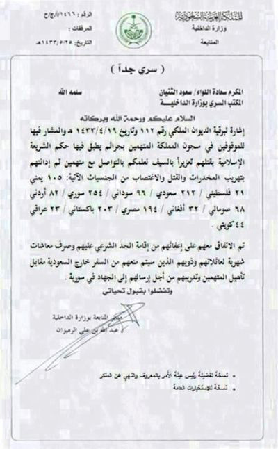 L'Arabie Saoudite envoie des condamnés à mort combattre en Syrie