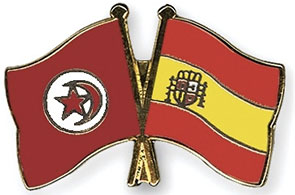Tunisie-Espagne-Drapeaux