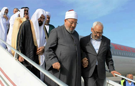 Ghannouchi-accueille-Qaradhaoui-a-Tunis